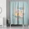 Flowers Colorful Watercolor 71" x 74" Shower Curtain